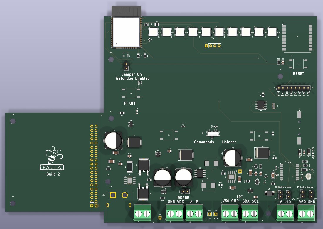 Paula Build 2 PCB render